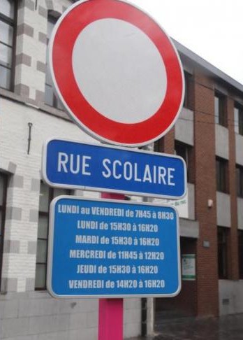Rue scolaire panneau