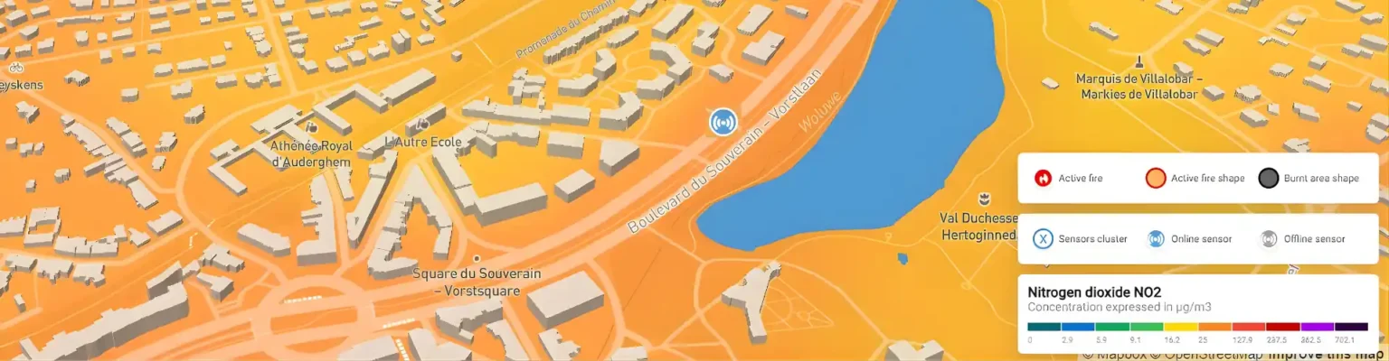 Qualité de l'air extérieur à Bruxelles en février 2024