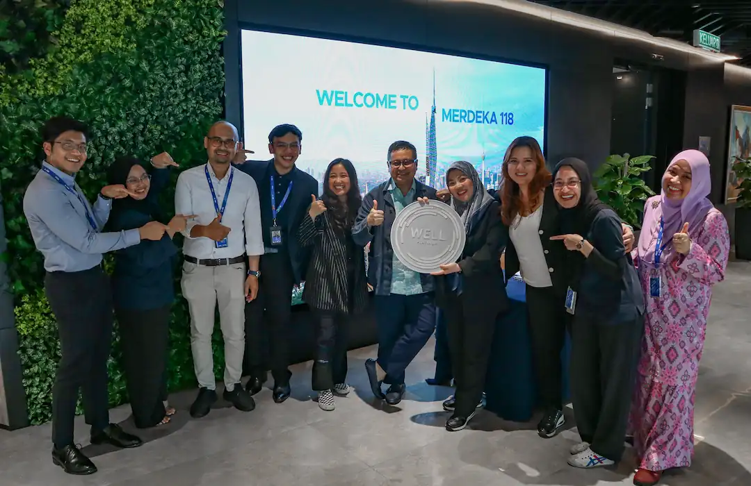 Airscan and PNB celebrating WELL Platinum for Merdeka 118